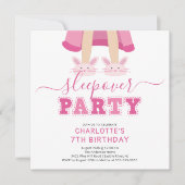 Belle couchette Pajama Invitation Anniversaire (Devant)