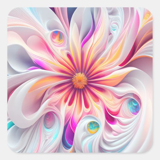 Belle couleur carnavalesque Sticker Carré classiqu (Devant)