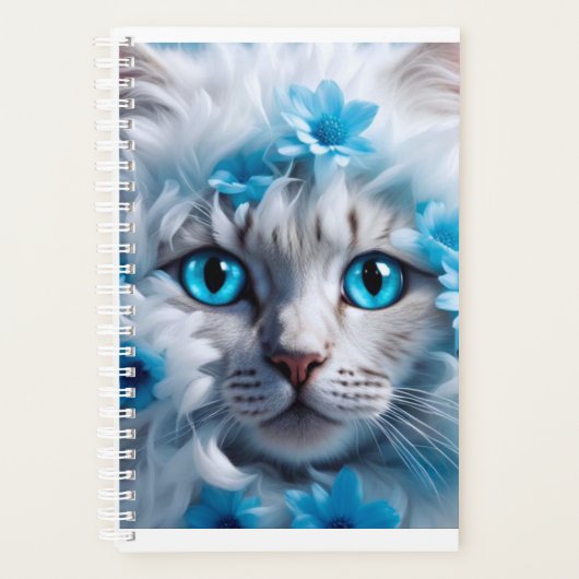 Belle couleur Design de chat bleu planner (Devant)
