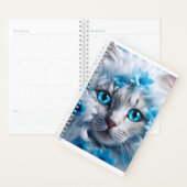 Belle couleur Design de chat bleu planner (Devant avec enveloppe)