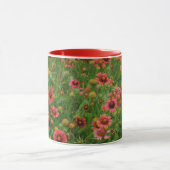Belle Coupe de Mug Floral Fleur sauvage rouge (Centre)
