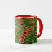 Belle Coupe de Mug Floral Fleur sauvage rouge (Devant droit)