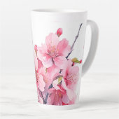 Belle Coupe Latte de Mug Fleur de Cerise (Angle droit)