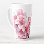Belle Coupe Latte de Mug Fleur de Cerise (Angle gauche)