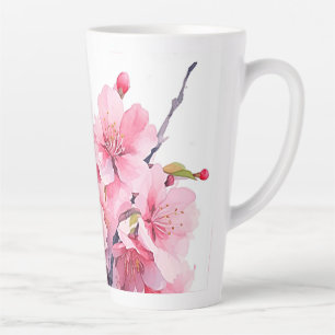 Belle Coupe Latte de Mug Fleur de Cerise