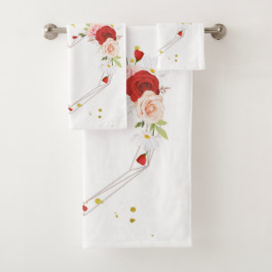 belle couronne fleurie avec aquarelle rose