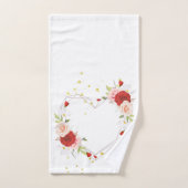 belle couronne fleurie avec aquarelle rose (Serviette à main)