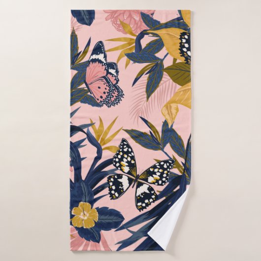 Belle couture artistique douce motif tropical (Serviette de bain)