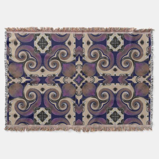 Belle Couverture à lancer bleu violet (Devant)