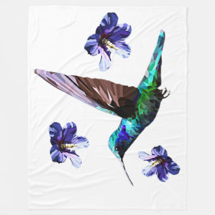Belle couverture en polaire de colibri