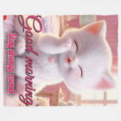 Belle couverture en polaire du matin - Restez conf (Devant (Horizontal))