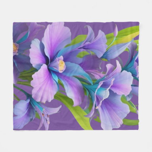 Belle couverture fleurie Fleece (Devant (Horizontal))