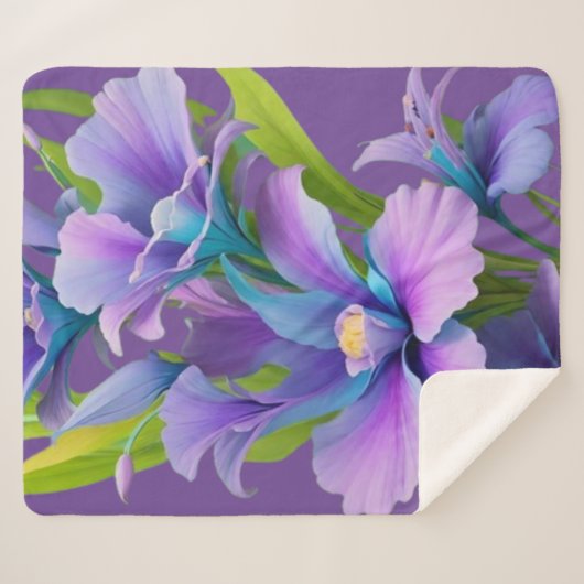 Belle couverture fleurie Sherpa (Devant (Horizontal))