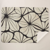 Belle couverture florale noire et crème (Devant (Horizontal))