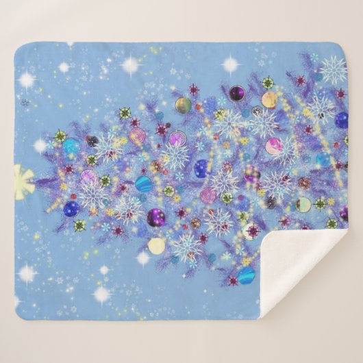 Belle couverture Sherpa Tree de Noël (Devant (Horizontal))