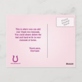 Belle cowgirl lasso fille merci carte postale (Dos)