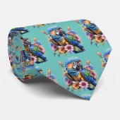 Belle cravate de perroquets arc-en-ciel (Roulé)