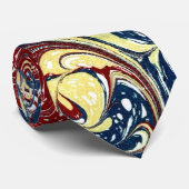 Belle Cravate en papier marbré d'époque (Roulé)