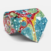 Belle Cravate en papier marbré d'époque (Roulé)