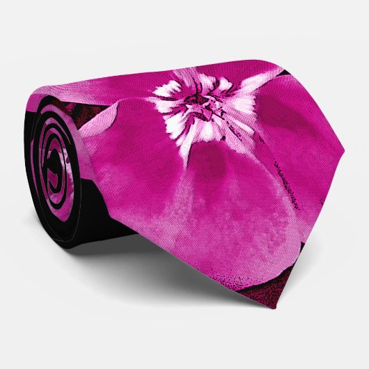 Belle Cravate hawaïenne rose violet (Roulé)