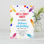 Belle crayon anniversaire Invitation (Debout devant)