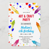 Belle crayon anniversaire Invitation (Devant / Derrière)