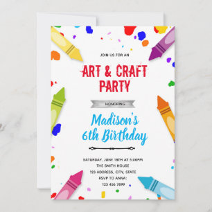 Belle crayon anniversaire Invitation
