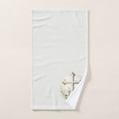 Belle Croix de Pâques avec Lys de Pâques (Serviette à main)