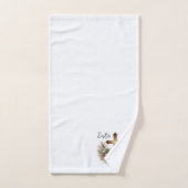 Belle Croix de Pâques avec Pastel Lilies Pâques (Serviette à main)