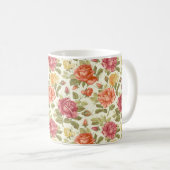 Belle croquis floral Coffee Mug (Devant droit)