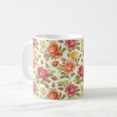 Belle croquis floral Coffee Mug (Devant gauche)