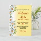 Belle Daisy Anniversaire Fête Invitation (Debout devant)