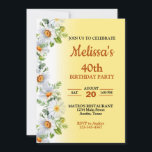 Belle Daisy Anniversaire Fête Invitation<br><div class="desc">Jolie marguerite,  toute invitation d'anniversaire d'âge,  modifier le texte vous-même lorsque vous commandez</div>