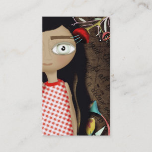 Belle dame aux yeux Carte de visite de grunge
