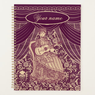 Belle dame avec guitare