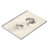 Belle dame avec un Carnet Floral Rose (Côté gauche)
