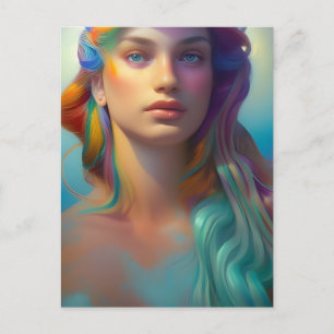 Belle Dame de la mer une carte postale de sirène