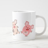 Belle Danse Caricature Cochons Jumbo Mug (Droite)