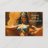 Belle danse du ventre Carte de visite instructeur (Dos)