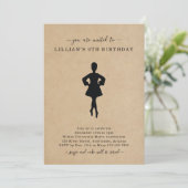 Belle Danse Irlandaise Invitation Anniversaire (Debout devant)
