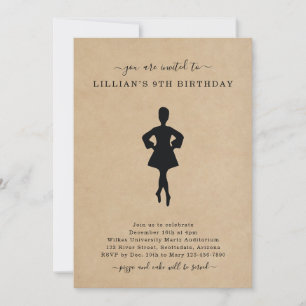 Belle Danse Irlandaise Invitation Anniversaire