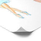 Belle dansende illustratie poster (Hoek)