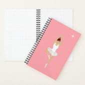 Belle danseuse de ballet sur Carnet rose (À l'intérieur)