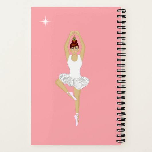Belle danseuse de ballet sur Carnet rose (Verso)
