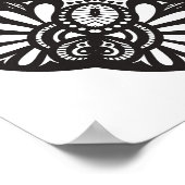 Belle Déco Carré noir Doodle 2 (Coin)