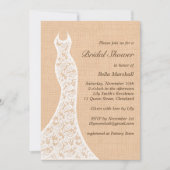 Belle dentelle nuptiale invitation douche (Devant)