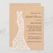 Belle dentelle nuptiale invitation douche (Devant / Derrière)
