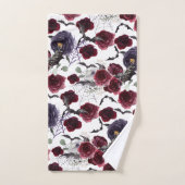 Belle déplaisante | Roses gothiques foncés avec ch (Serviette à main)