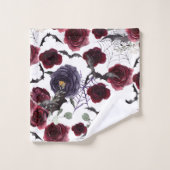 Belle déplaisante | Roses gothiques foncés avec ch (Gant de toilette)