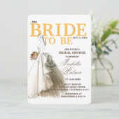 Belle Dessin nuptiale Invitation de douche nuptial (Debout devant)